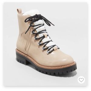 Women's Leighton Hiking Boots - A New Day- Taupe Brown Combat Boots